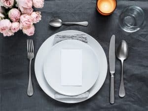 Beautiful wedding table setting mock up